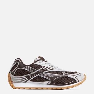 Bottega Veneta Mesh Sneakers in Brown and White